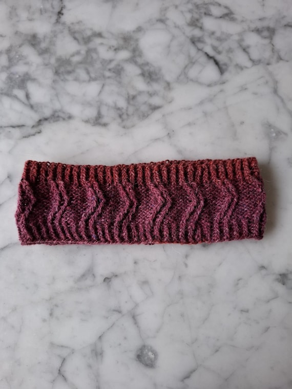 Handknit Cable Knit Wool Headband: Irish Design Neckwarmer