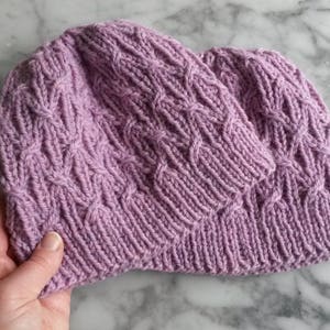 Knitting Pattern: Instant Download PDF. Beanie Hat Pattern. Cable Knit ...