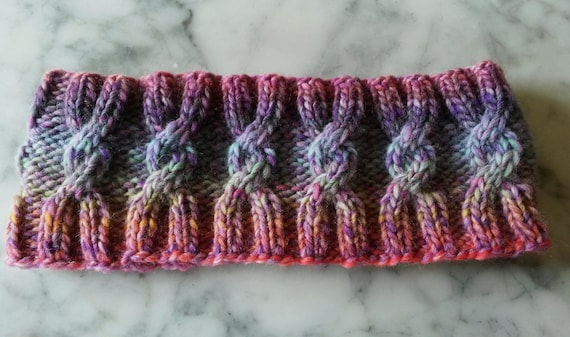 Knitting Pattern: Chunky Aran Cable Cowl downloadable PDF. Quick to knit; suitable for cable learner. For chunky yarn. Various sizing option
