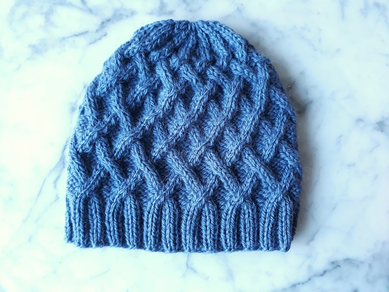 Hat knitting pattern: instant download PDF. Beanie hat pattern. Cable knit hat pattern. Aran hat pattern. Knit your own hat. Mervue beanie. image 3