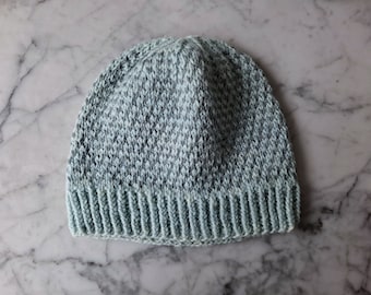 Handgestrickte umweltfreundliche Wollmütze aus Tweed