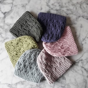 Knitting pattern: instant download PDF. Chunky knit beanie pattern. Cable knit hat pattern. Knit beanie pattern. Knit beanie for him or her.