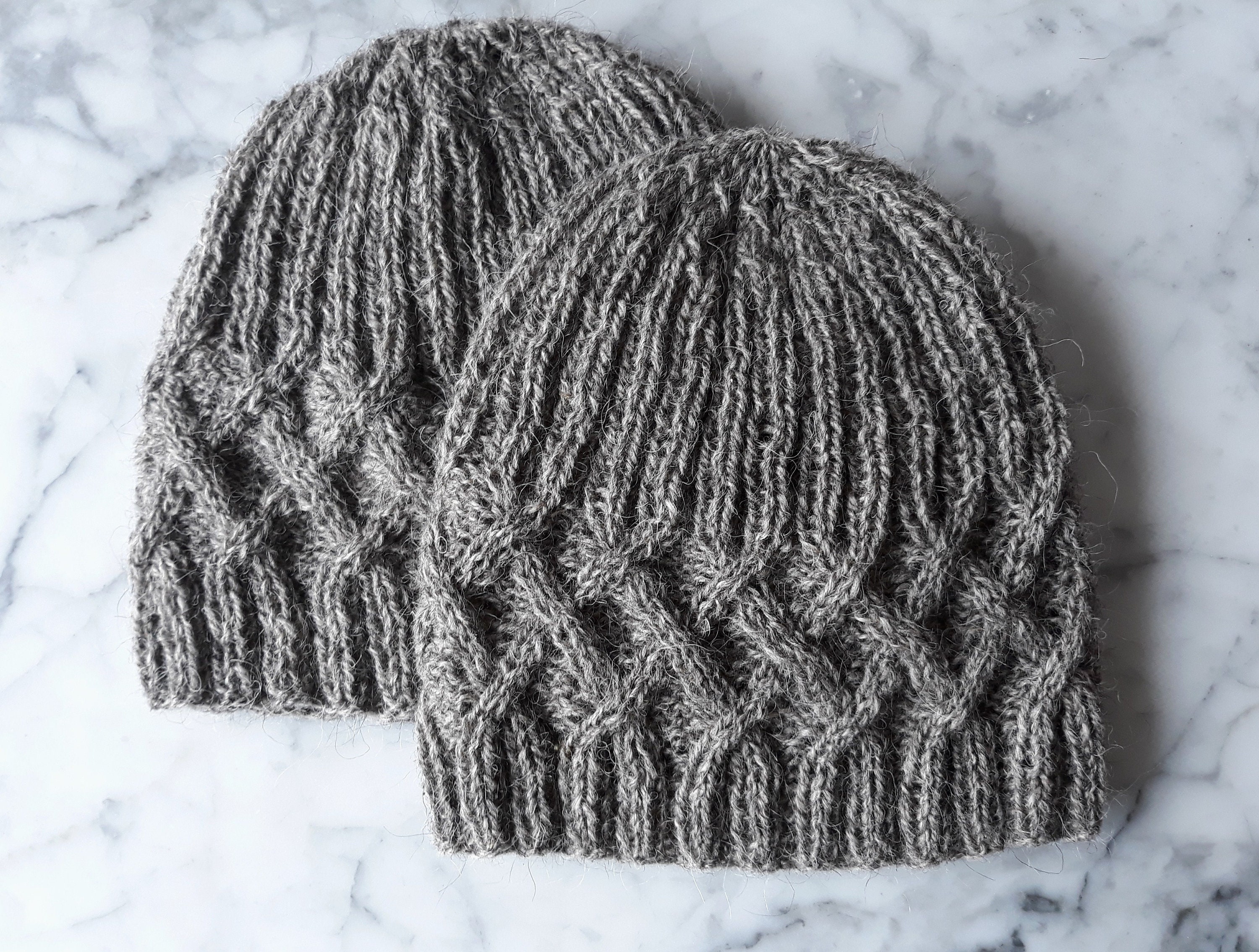 Hat knitting pattern: instant download PDF. Beanie hat pattern