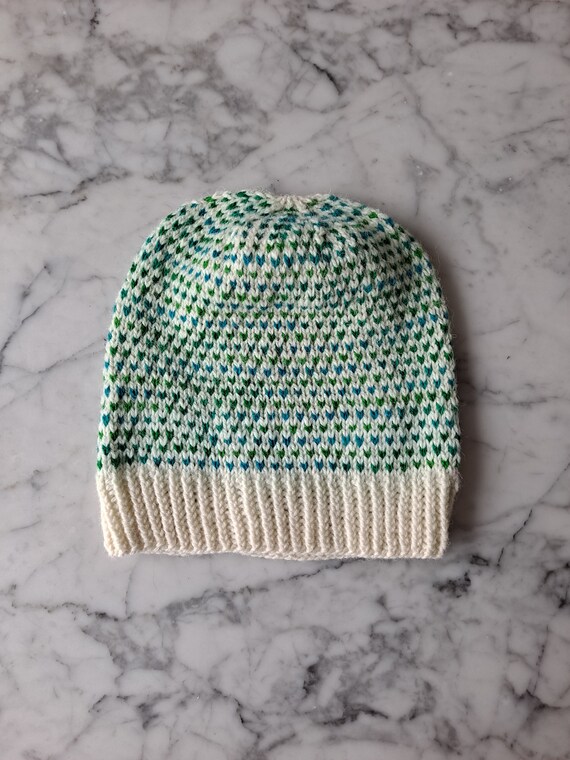Handknit Wool Tweed Beanie: Unique Eco-Friendly Knit Hat, Made in Ireland
