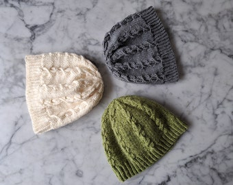 Knitting pattern hat: Doolin Beanie aran hat pattern. Cable knit hat pattern. Aran beanie pattern. Digital download. Irish knit hat pattern.