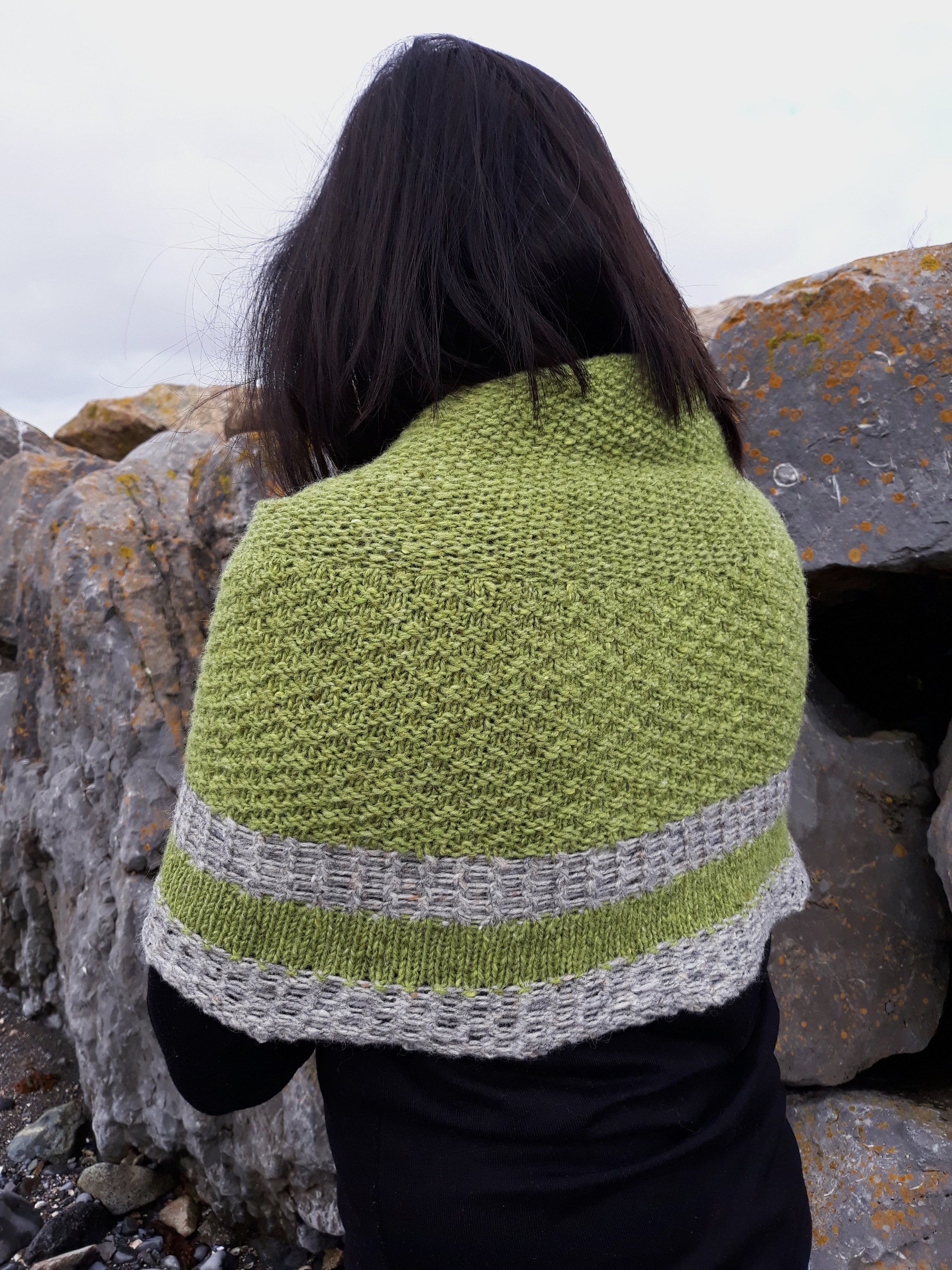 Shawl knitting pattern instant download pdf. Aran knitting shawl