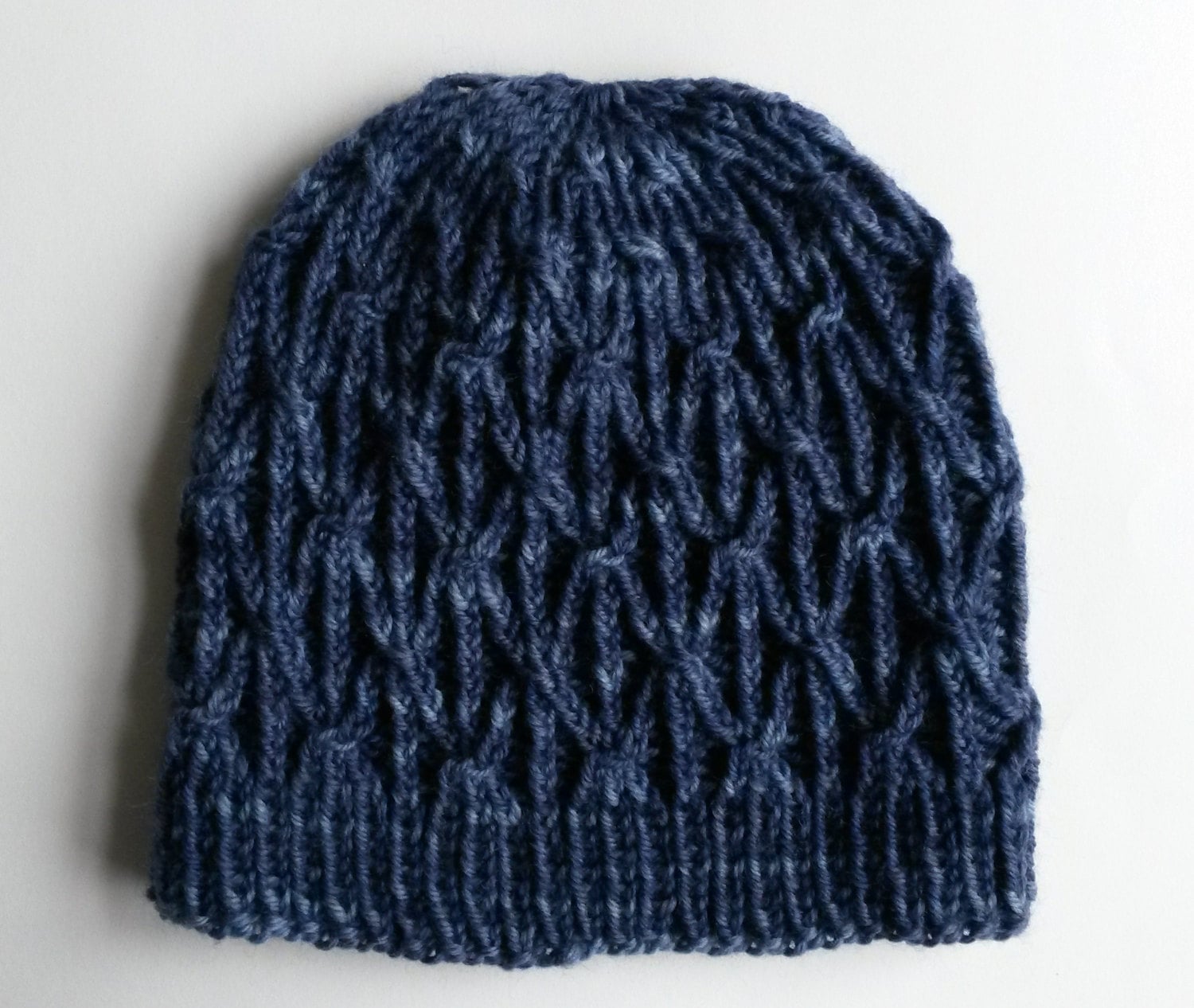 Chunky Aran Beanie Man's knit hat in quality wool; made in Ireland