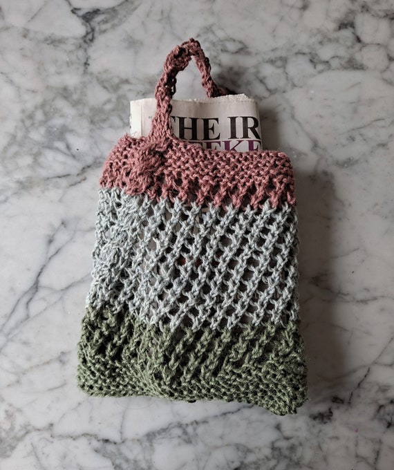 Bag knitting pattern: knit market bag. Aran Shopper Bag pattern. Original design. Knit pattern bag. Knit your own bag. Market bag pattern.