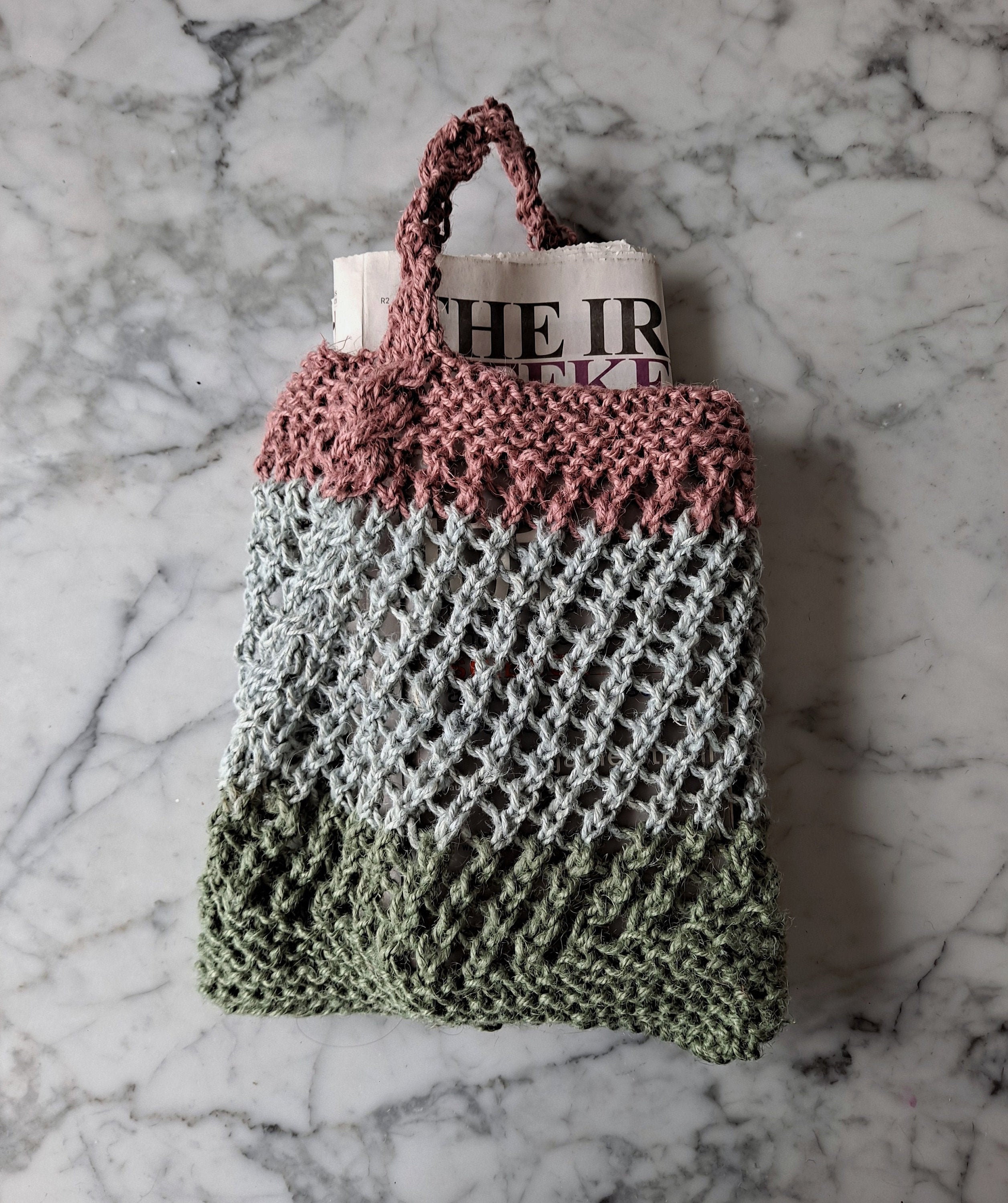 Bag knitting pattern: knit market bag. Aran Shopper Bag pattern. Original  design. Knit pattern bag. Knit your own bag. Market bag pattern.