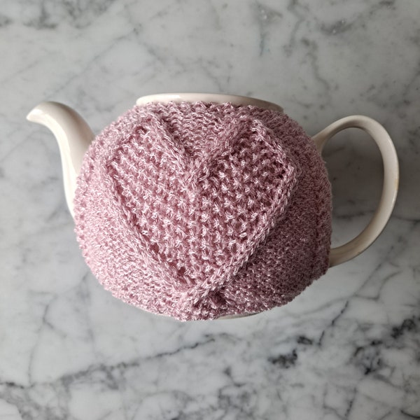 Knitting pattern: love heart cable Aran teacosy. Digital download. Teacozy knit pattern. Make for Mother's Day. Printable knitting pattern.