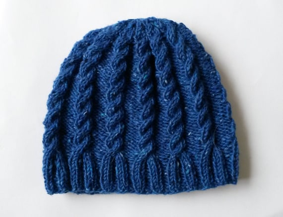 Knitting pattern: instant download PDF. Beanie hat pattern. Aran cable hat. Cable knit pattern. Aran hat pattern. Classic cable beanie.