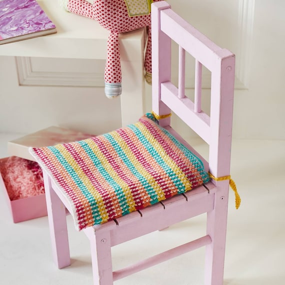 Knitting pattern: seat pad pattern. Reversible chair pad knit pattern Beginner knit pattern Easy home knit. Digital download pdf Cottagecore