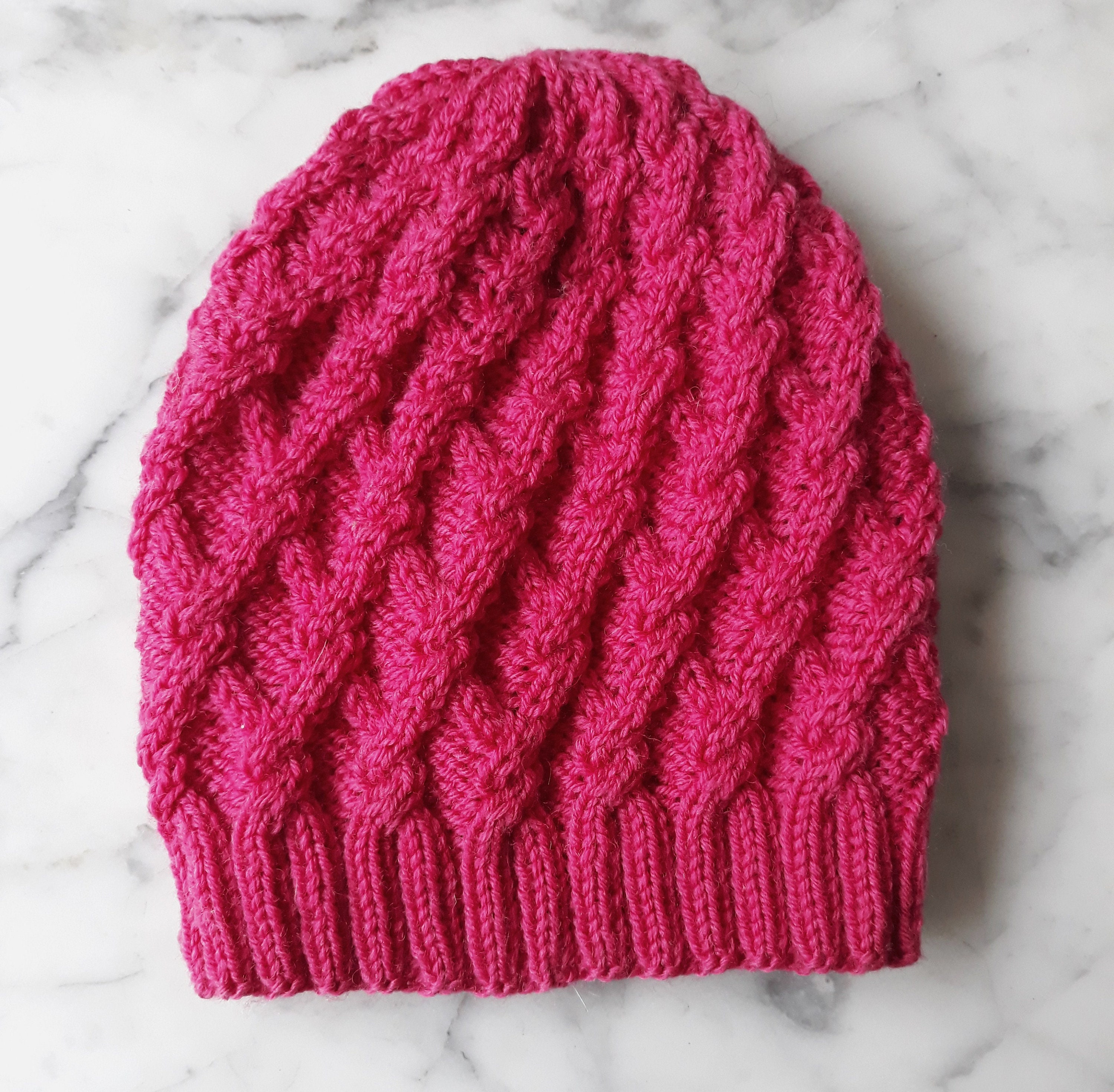 Knitting pattern: Salthill Beanie. Aran hat pattern. Cable knit hat ...