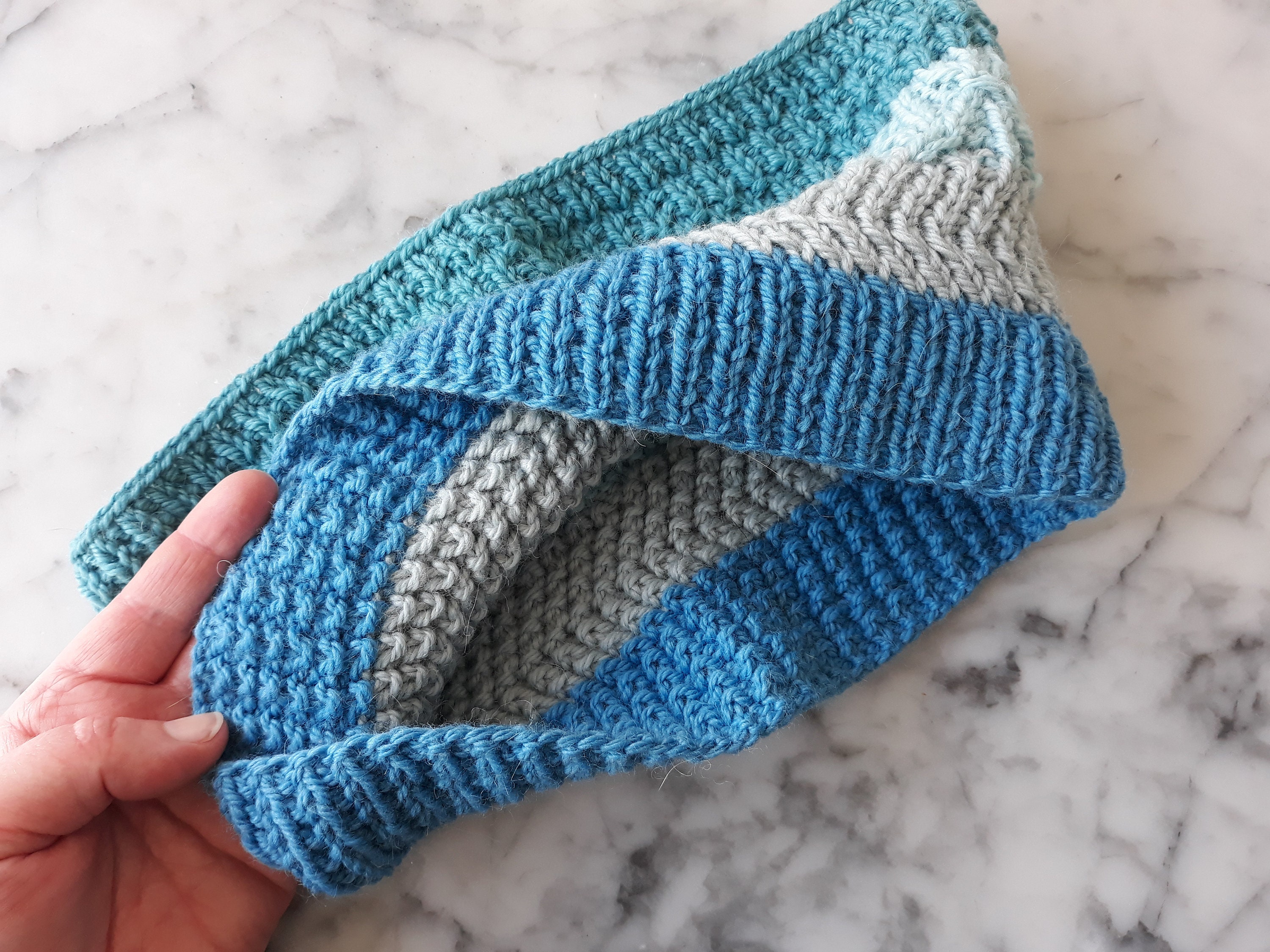 Knit cowl wool alpaca scarf. Original design. Made in Ireland. Luxury