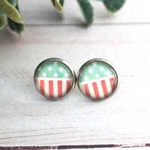 Fourth of July Earrings July 4th Earrings Patriotic Earrings Flag Earrings Independence Day Earrings 4th of July Earrings Flag Jewelry
