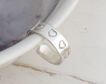 Heart Toe Ring, Sterling Silver Toe Ring For Women UK, Letterbox Gift For Friend