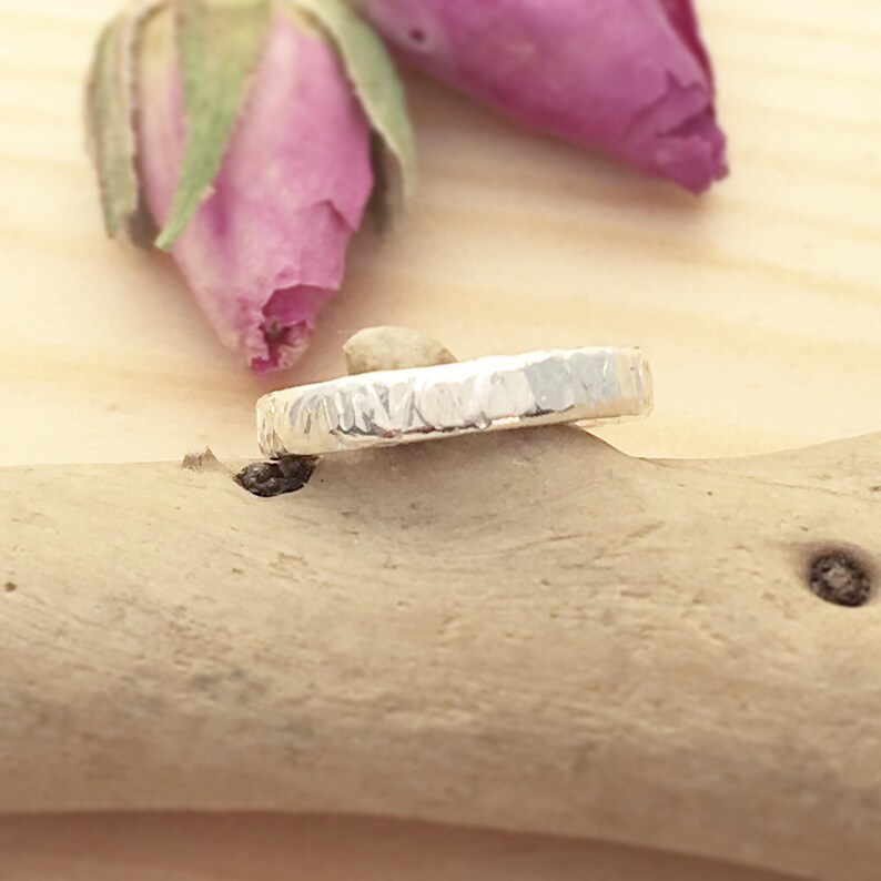 Boho Style Ear Cuff No Pierce Slip on Cuff Textured To Catch The Light Silver Ear Cuff