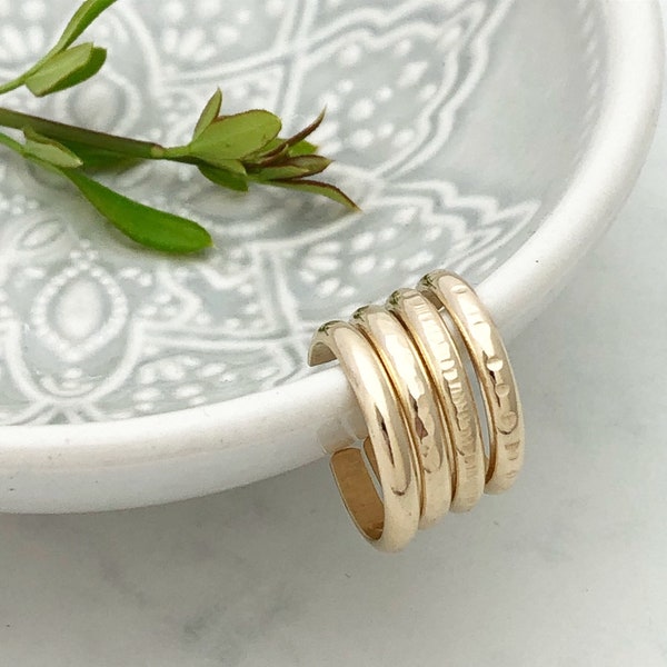 Gold Toe Ring, Chunky 14k Gold Filled Toe Ring, Thick Gold Toe Ring, Wide Toe Ring, Adjustable and Comfortable