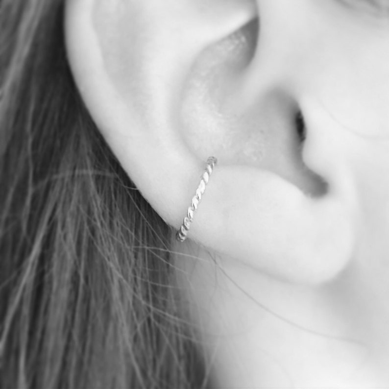 Silver Ear Cuff Twisted Sterling Silver Ear Cuff No Piercing Etsy