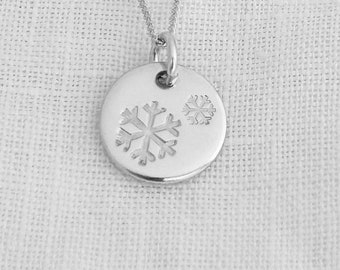 Snowflake Necklace, Christmas Necklace, December Birthday, Christmas Eve Gift, Christmas Stocking Gift, Special Christmas Gift For Wife,