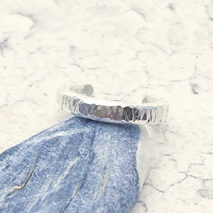 Silver Ear Cuff, Textured To Catch The Light, No Pierce Slip on Cuff, Boho Style Ear Cuff