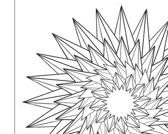 Gemakkelijke Mandala-meditaties kleurplaten 1