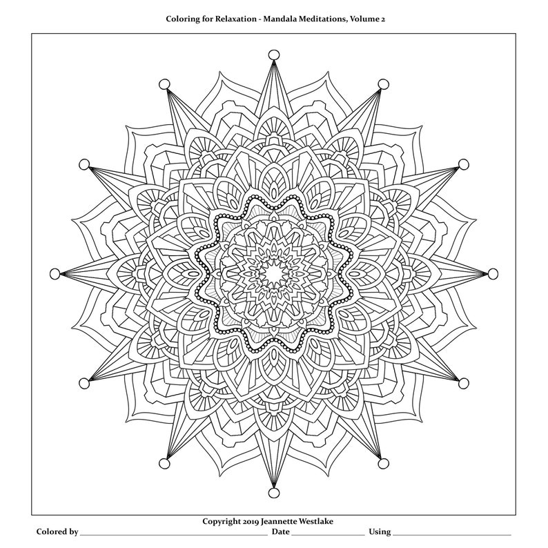 Mandala Meditations, Vol. 2 Complete PDF - Etsy