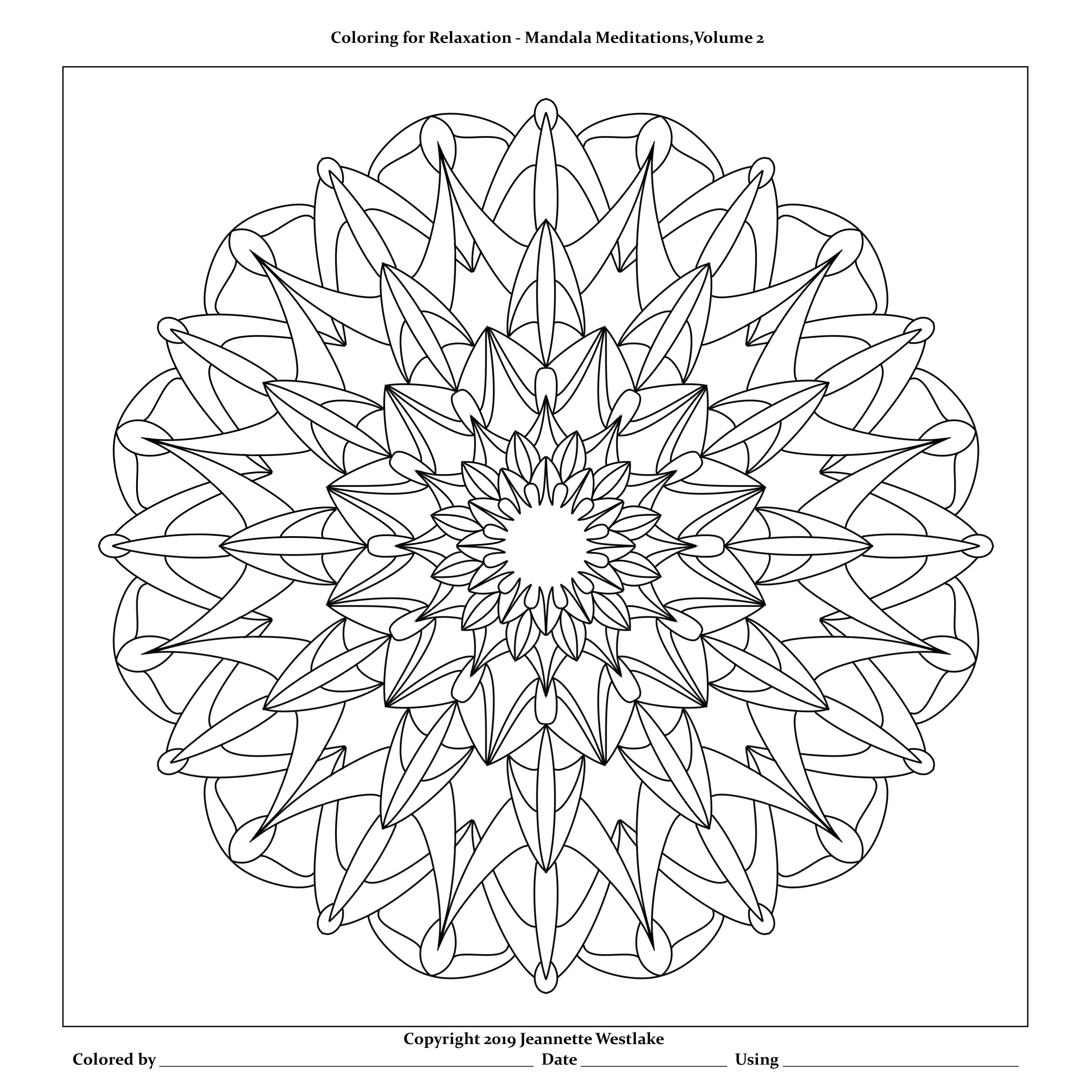 Art Deco Mandala Coloring Pages #2 - 5 Printable Pdfs - Etsy