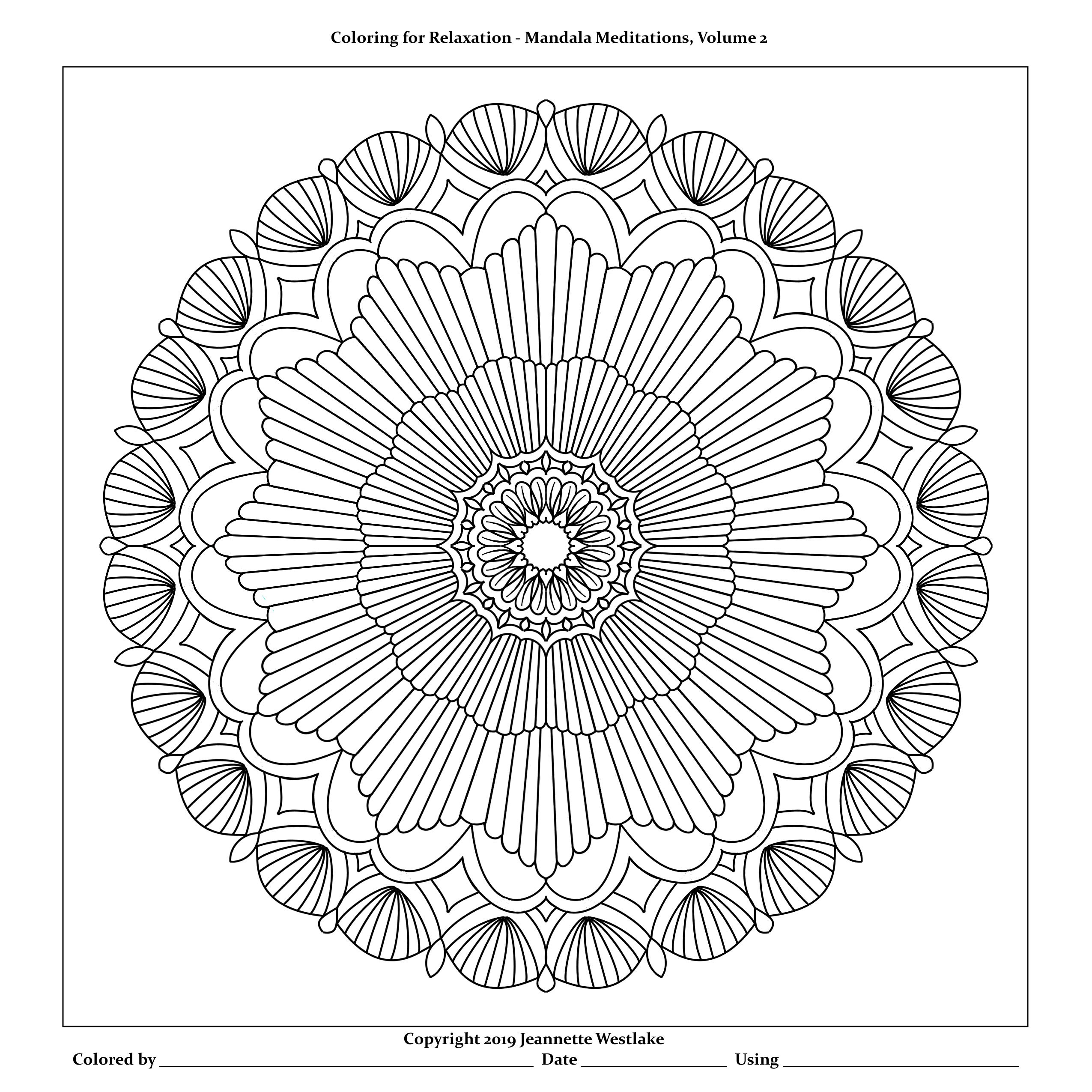 Art Deco Mandala Coloring Pages #2 - 5 Printable Pdfs - Etsy
