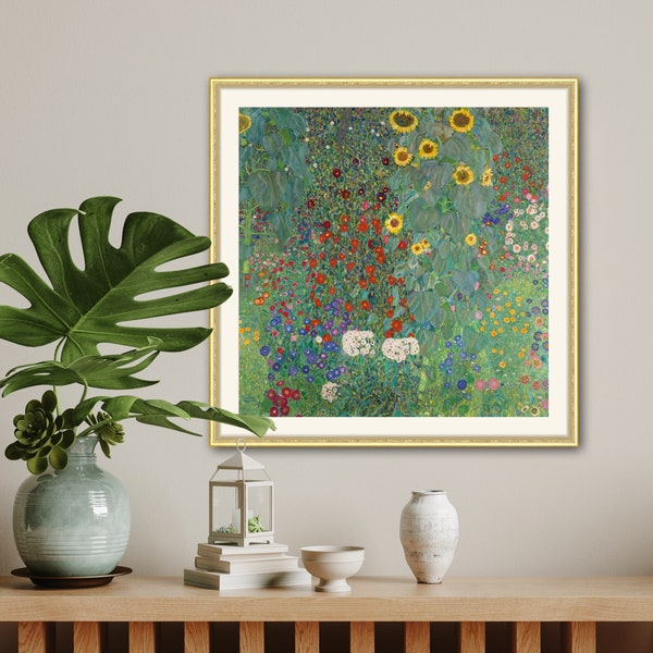 Klimt Farm Garden Patent Poster, Digital printing, home decoration, download digital photo image, wall decoration art instant download