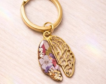 Anatomical brain keychain. Key pendant. House, car, or floral keychain. Flower accessories. Graduation, birthday, or other gift idea.