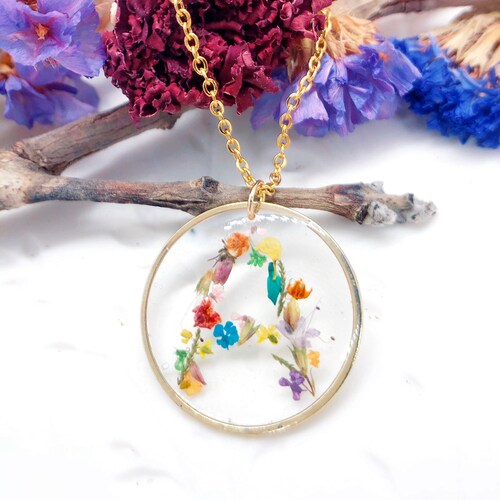 Initial Letter Necklace. Woman Name 