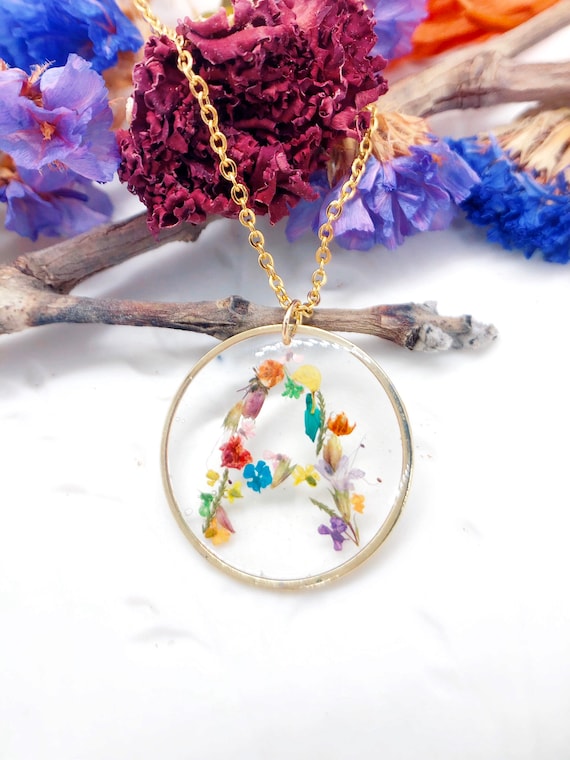 Name Necklace. Brass Gold 