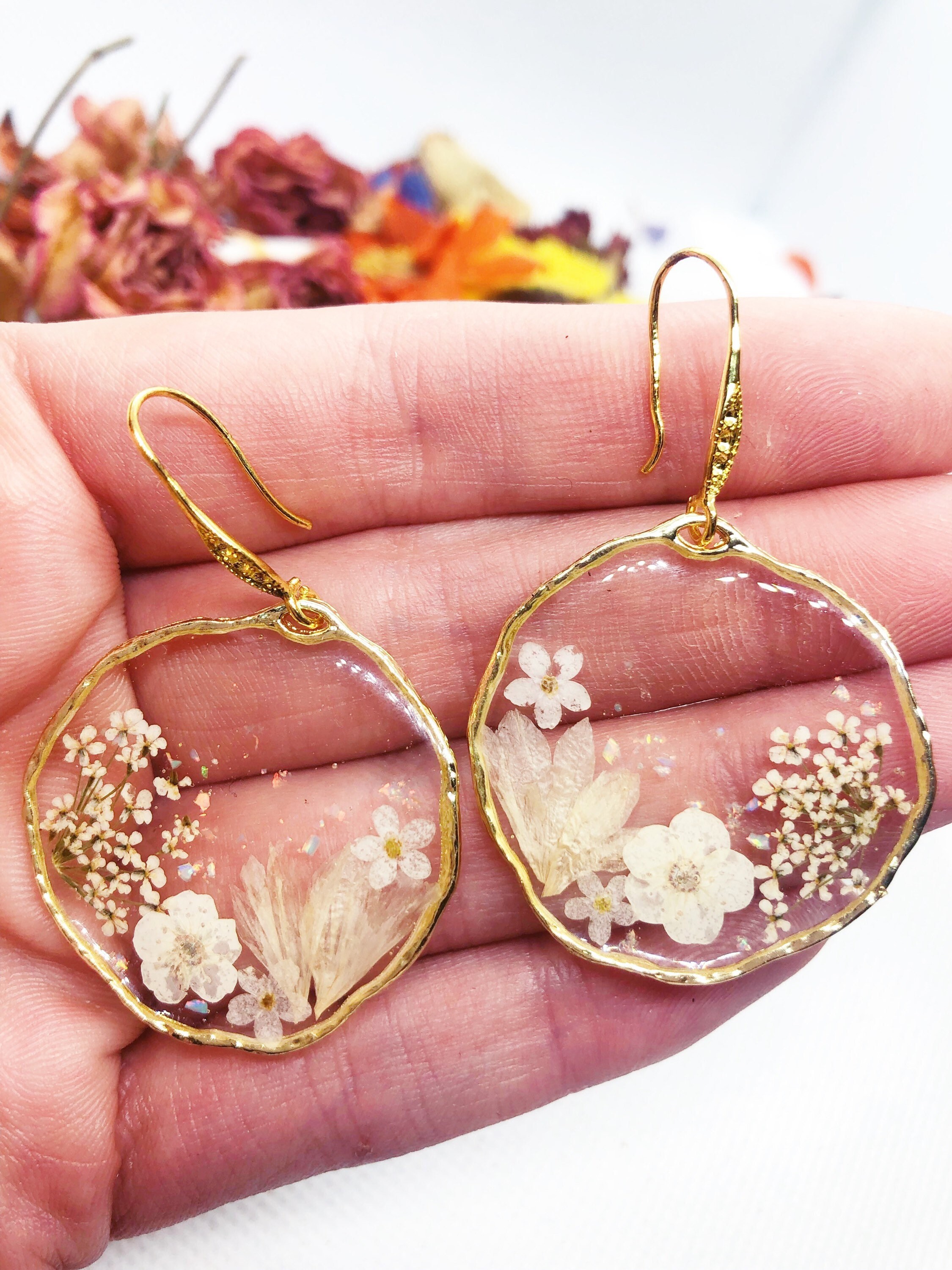 Women's Pendant Hoop Earrings Brass Gold Pendant Real 