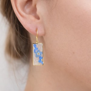 Orecchini A Cerchio A Forma Di Cuore – Blu Chiaro, Resina, Argento 925, 10 Mm, Per Donna E Ragazza