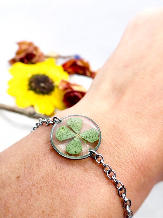 Flower Bracelet Clover Bracelet Shomrock Bracelets 