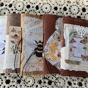 Handmade vintage bee hive 40 page journal