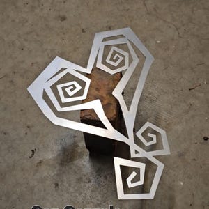 Two Become One Heart Metal Gothic Wall Art