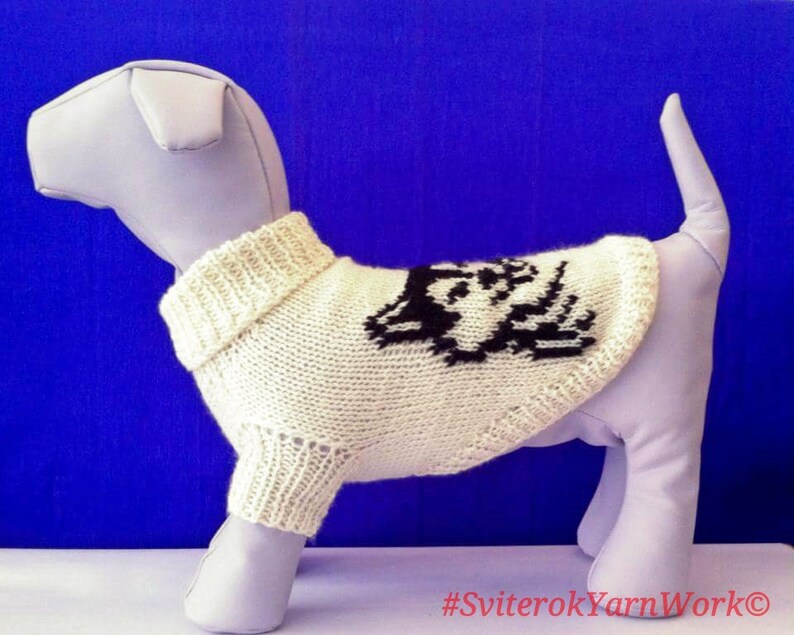 Winter Warm Sweater With Husky Pattern For Small Dog. Etsy