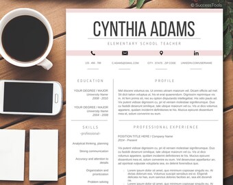 modern cv template etsy