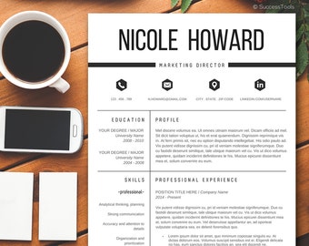 modern resume etsy