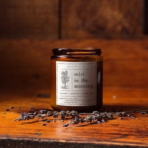 mist in the morning | essential oil candle | lavender, grapefruit, frankincense | soy wax candle, all-natural candle