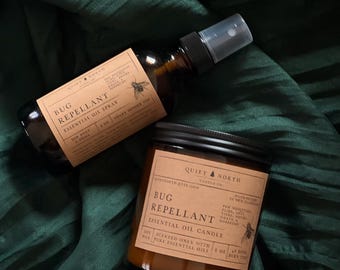 bug repellant | essential oil bug repellent spray & candle bundle