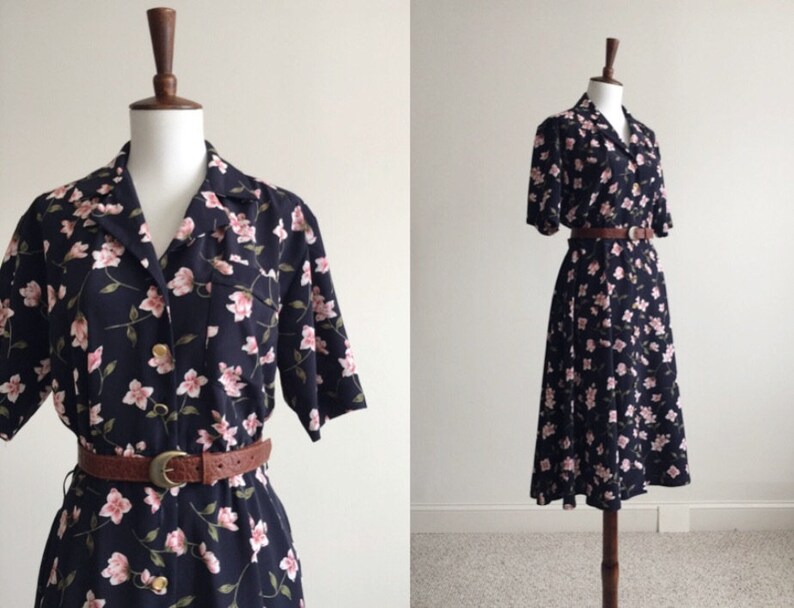 floral shirtwaist dress