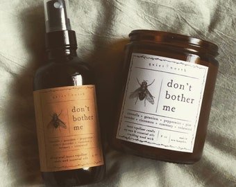 don’t bother me | essential oil insect repellent spray & candle bundle