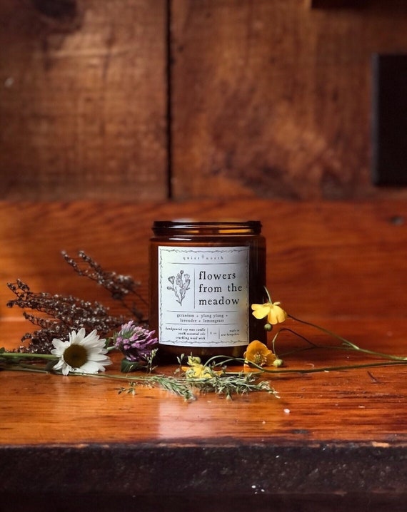 flowers from the meadow | essential oil candle | geranium, ylang ylang, lavender, lemongrass | all-natural candle