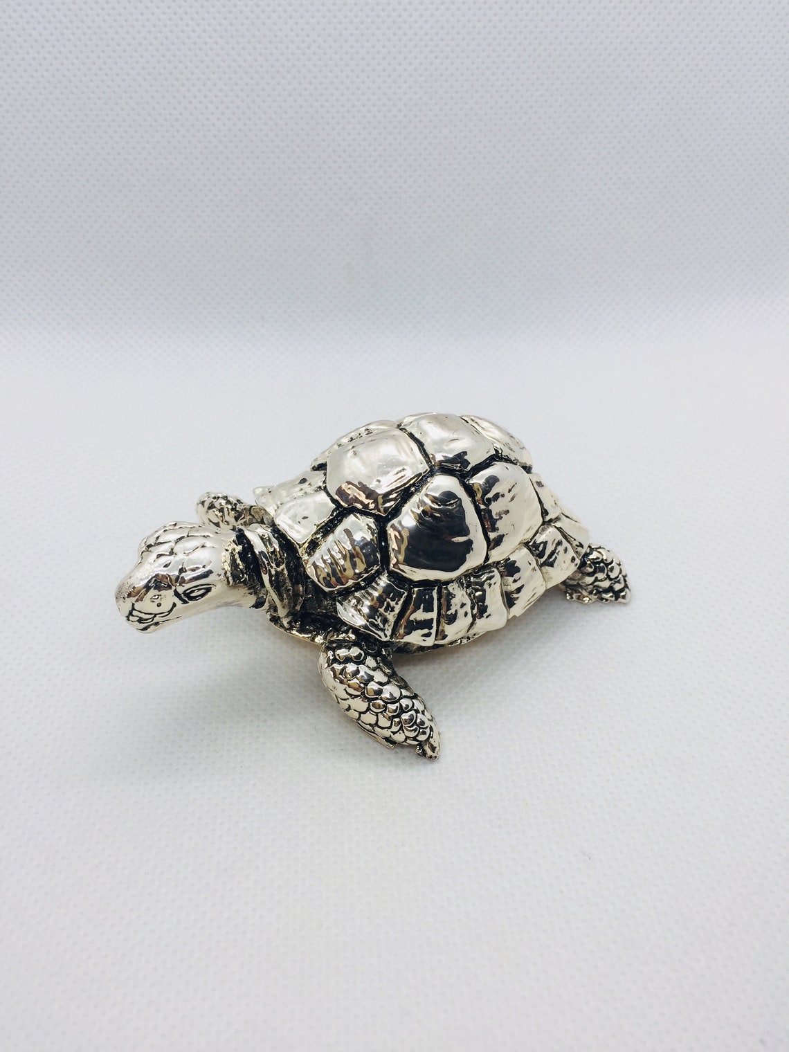 925 Sterling Silver Turtle Figurine Solid Silver Animal | Etsy