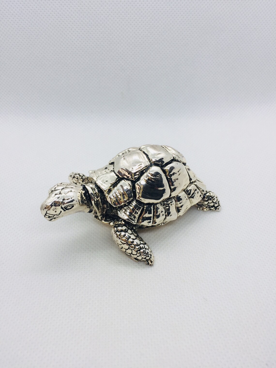 925 Sterling Silver Turtle Figurine Solid Silver Animal Etsy