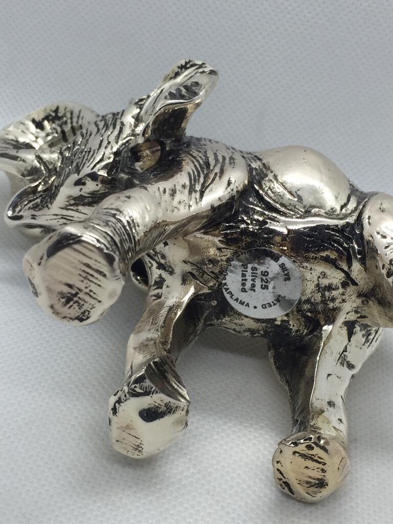 925 Sterling Silver Elephant Figurine Solid Silver Animal Etsy
