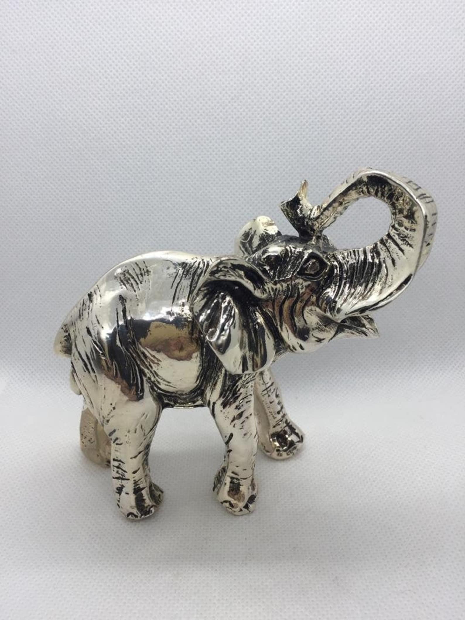 925 Sterling Silver Elephant Figurine Solid Silver Animal | Etsy